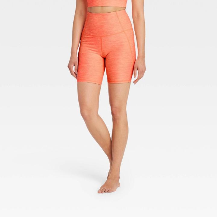Women's Ultra High-rise Bike Shorts - All In Motion Heather Coral