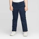 Toddler Girls' Straight Fit Uniform Chino Pants With Rib Waistband - Cat & Jack Navy 5t, Girl's, Blue