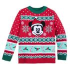 Boys' Disney Mickey Holiday Sweater Red - 5-6 - Disney Store At Target Exclusive, Boy's