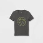 Boys' Earth Graphic Short Sleeve T-shirt - Cat & Jack Charcoal Gray
