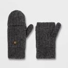 Women's Rib Flip Top Mitten - Universal Thread Black