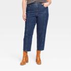 Women's Plus Size High-rise Vintage Straight Jeans - Universal Thread Dark Wash