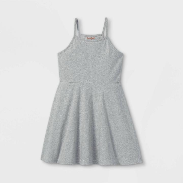 Girls' Cotton Sleeveless Dress - Cat & Jack Gray