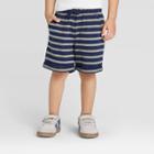 Toddler Boys' Stripe Novelty Knit Pull-on Shorts - Cat & Jack Navy 12m, Toddler Boy's,