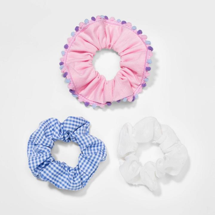 Girls' 3pk Gingham And Dot Hairclips - Cat & Jack , Women's