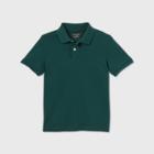 Petiteboys' Short Sleeve Interlock Uniform Polo Shirt - Cat & Jack Dark Green