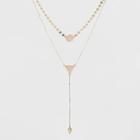 Sugarfix By Baublebar Embellished Layered Necklace - Blush Pink, Women's