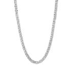 Men's Crucible Stainless Steel Flat Byzantine Necklace - Silver (22),