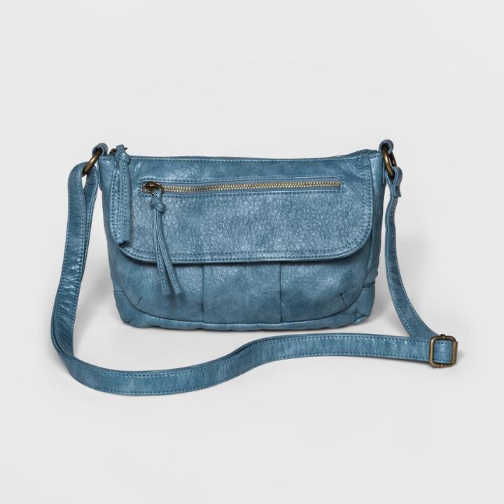 Women's Bueno Pebble Washed Crossbody Bag - Chambray