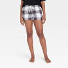 Women's Perfectly Cozy Flannel Pajama Shorts - Stars Above White