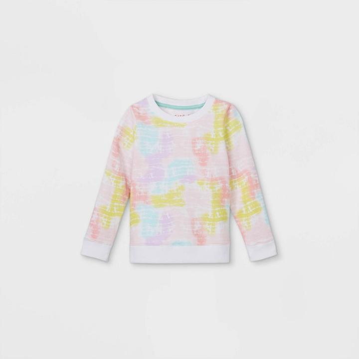 Toddler Girls' French Terry Pullover Sweatshirt - Cat & Jack Blue