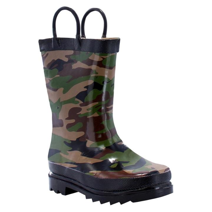 Western Chief Toddler Boys' Camo Rain Boots - Green