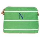 Cathy's Concepts Personalized Green Striped Cosmetic Bag - N