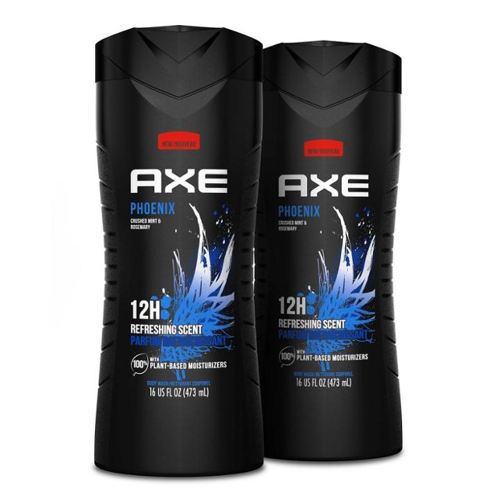 Axe Phoenix Clean + Cool Crushed Mint & Rosemary Scent Body Wash Soap