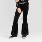 Girls' Velvet Flare With Glitter Waist Pants - Art Class Black