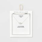 No Brand Sterling Silver Linked Double Open Heart Station Necklace -