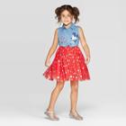 Toddler Girls' Mickey Mouse Tie Front Tutu Dress - Blue