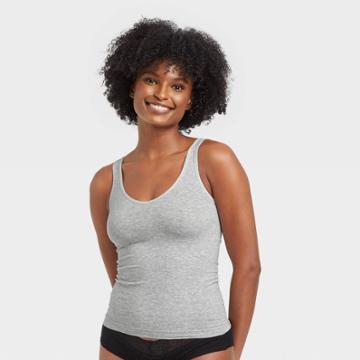 Women's Cotton Seamless Cami - Auden Heather Gray