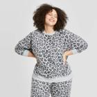 Grayson Threads Women's Plus Size Leopard Print Graphic Sweatshirt - Gray