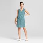 Women's Floral Print Shift Sundresswith Tassels - Xhilaration Blue