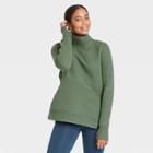 Women's Quilted Pullover Sweatshirt - All In Motion Fern Green