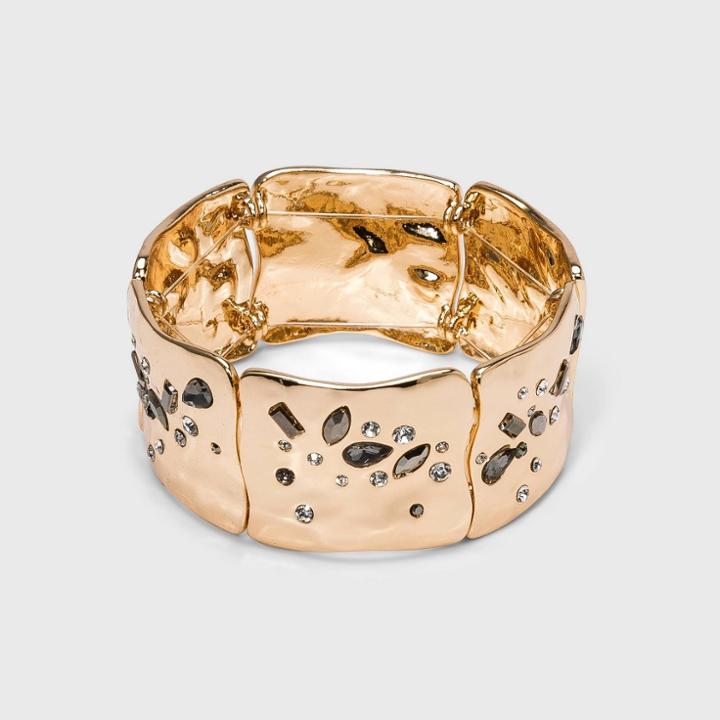 Black Diamond Stretch Cuff Bracelet - A New Day Gold