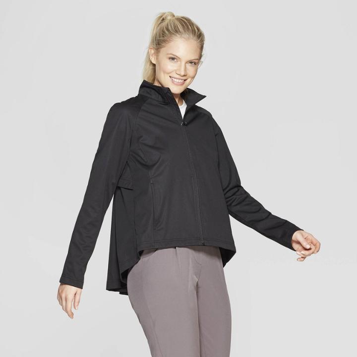 Mpg Sport Women's Pleated Full Zip Jacket Black