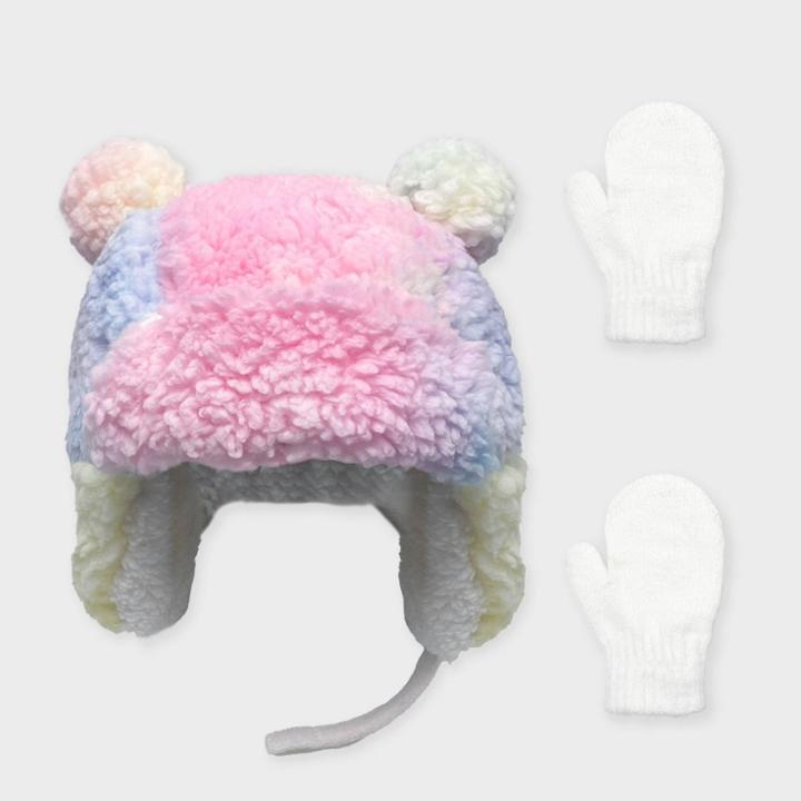 Toddler Girls' Rainbow Trapper And Magic Mittens Set - Cat & Jack