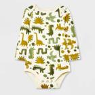 Baby Boys' Dino Long Sleeve Bodysuit - Cat & Jack Cream Newborn, Ivory
