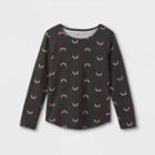 Girls' Adaptive Rainbow Long Sleeve T-shirt - Cat & Jack Dark Gray