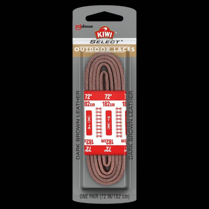 Kiwi Shoelaces Select Od Leather Brown, Adult Unisex