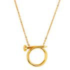Elya Curved Nail Pendant Necklace - Gold