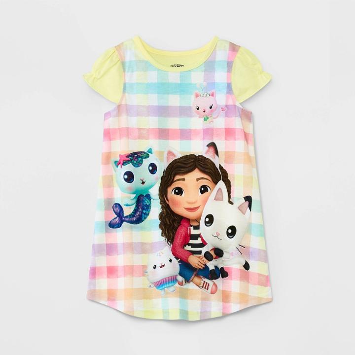 Toddler Girls' Gabby's Dollhouse Dorm Nightgown - Yellow