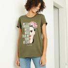 Women's Frida Kahlo We Can Endure Short Sleeve Graphic T-shirt - Olive Green