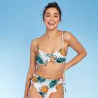 Sunn Lab Swim Women's Bralette Tie Front Bikini Top - Sunn Lab White