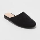 Women's Brooklyn Wide Width Backless Mules - Universal Thread Black 9w,