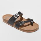 Women's Mad Love Prudence Wide Width Strappy Footbed Sandals - Black 12w,