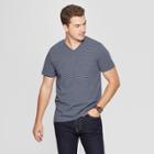 Men's Striped Regular Fit Short Sleeve Novelty V-neck T-shirt - Goodfellow & Co
