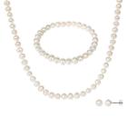 Target 3 Piece Pearl Earring Necklace And Bracelet