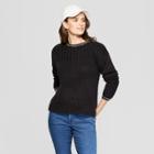 Women's Long Sleeve Chunky Knit Sweater - Universal Thread Black