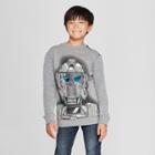 Boys' Flip Sequins Robot Long Sleeve T-shirt - Cat & Jack Charcoal Gray
