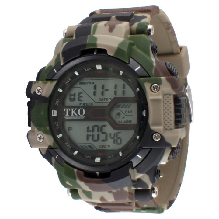 Men's Tko Orlogi Camouflage Sports Digital Silicon Watch - Green/tan, Camouflage Green