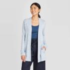 Women's Long Sleeve Open Neck Cardigan - A New Day Light Blue