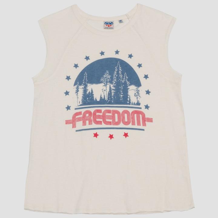 Junk Food Women's Freedom Tank Top - White