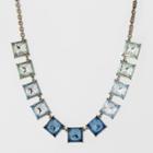 Sugarfix By Baublebar Crystal Baguette Statement Necklace - Blue, Girl's