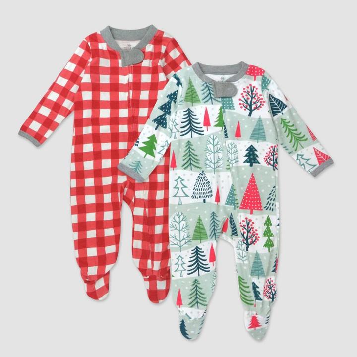 Honest Baby 2pk Feelin' Pine Sleep N' Play - Newborn, Green