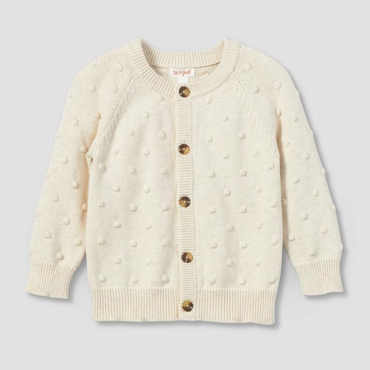Toddler Boys' Bobble Cardigan Sweater - Cat & Jack Cream
