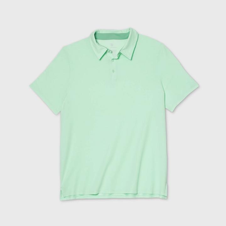 Men's Pique Golf Polo Shirt - All In Motion Mint S, Men's, Size: