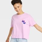 No Brand Pride Adult Bisexual Fingers Short Sleeve T-shirt - Violet