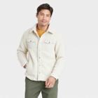 Men's Tall Sherpa Long Sleeve Shacket - Goodfellow & Co Tan